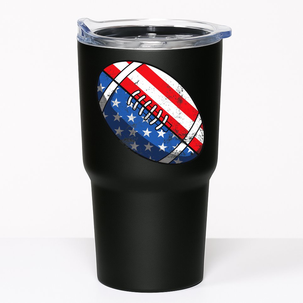 Football Ball 4th Of July Boy American Flag Tumbler