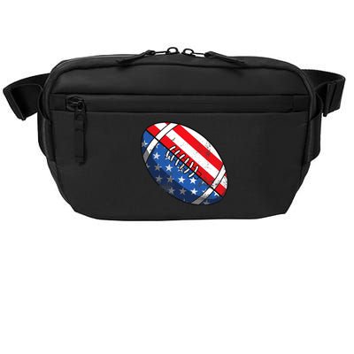 Football Ball 4th Of July Boy American Flag Crossbody Pack