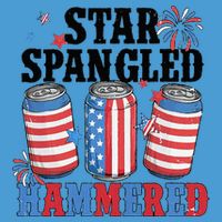 Funny Beer 4th Of July Tee Getting Star Spangled Hammered Tie Dye Hoodie