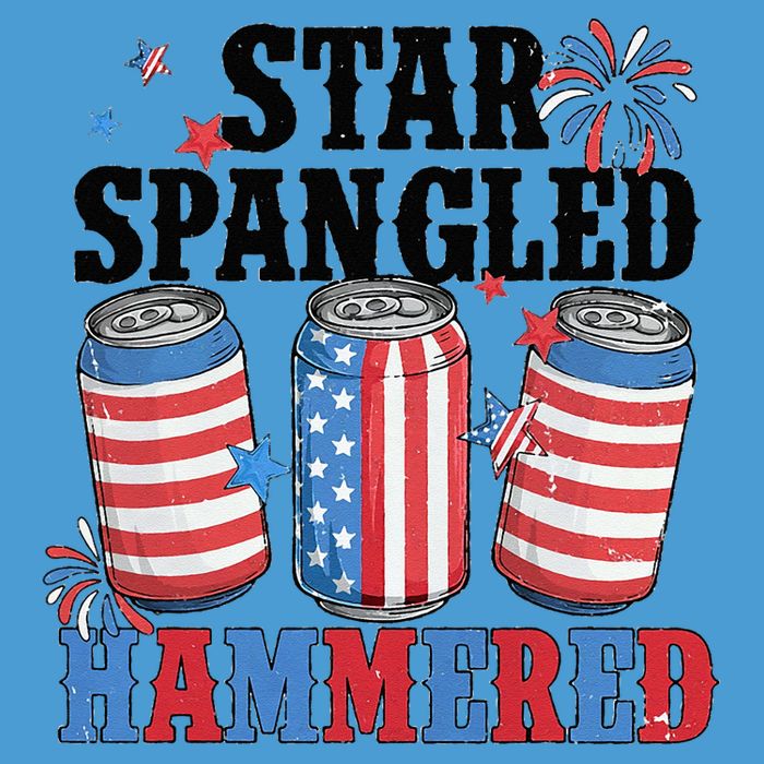 Funny Beer 4th Of July Tee Getting Star Spangled Hammered Tie Dye Hoodie