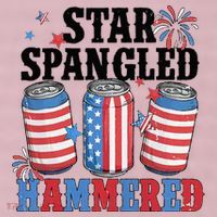 Funny Beer 4th Of July Tee Getting Star Spangled Hammered 25L Jumbo Tote