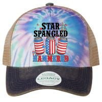 Funny Beer 4th Of July Tee Getting Star Spangled Hammered Legacy Tie Dye Trucker Hat