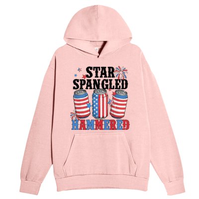 Funny Beer 4th Of July Tee Getting Star Spangled Hammered Urban Pullover Hoodie