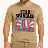 Funny Beer 4th Of July Tee Getting Star Spangled Hammered Performance Shirt