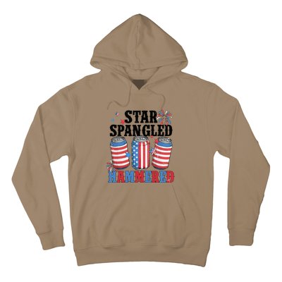 Funny Beer 4th Of July Tee Getting Star Spangled Hammered Hoodie