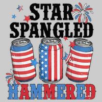 Funny Beer 4th Of July Tee Getting Star Spangled Hammered Tie-Dye T-Shirt
