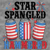 Funny Beer 4th Of July Tee Getting Star Spangled Hammered Tall Hoodie