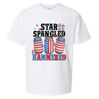 Funny Beer 4th Of July Tee Getting Star Spangled Hammered Sueded Cloud Jersey T-Shirt