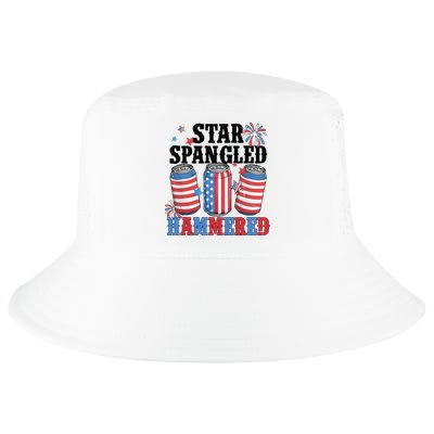 Funny Beer 4th Of July Tee Getting Star Spangled Hammered Cool Comfort Performance Bucket Hat