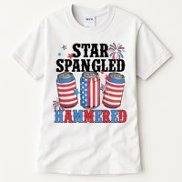 Funny Beer 4th Of July Tee Getting Star Spangled Hammered Tall T-Shirt