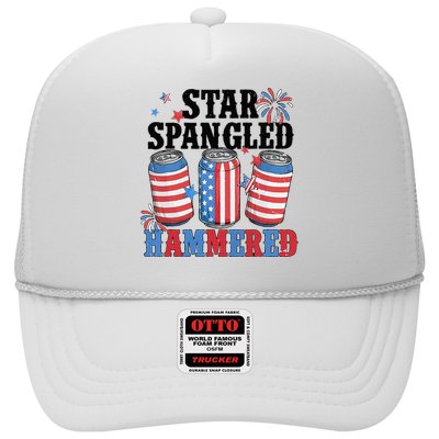 Funny Beer 4th Of July Tee Getting Star Spangled Hammered Trucker Hat