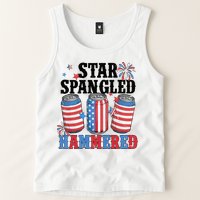 Funny Beer 4th Of July Tee Getting Star Spangled Hammered Tank Top