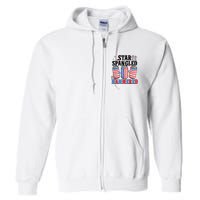 Funny Beer 4th Of July Tee Getting Star Spangled Hammered Full Zip Hoodie