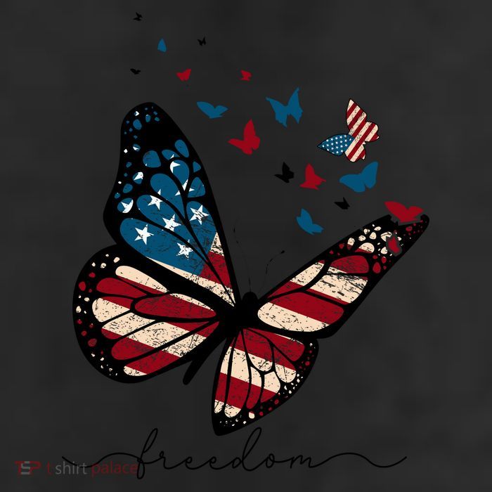 Freedom Butterfly 4th Of July 25L Jumbo Tote