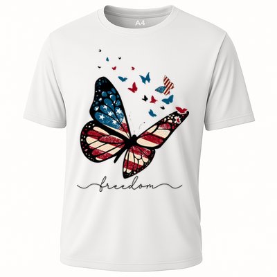 Freedom Butterfly 4th Of July Performance Shirt