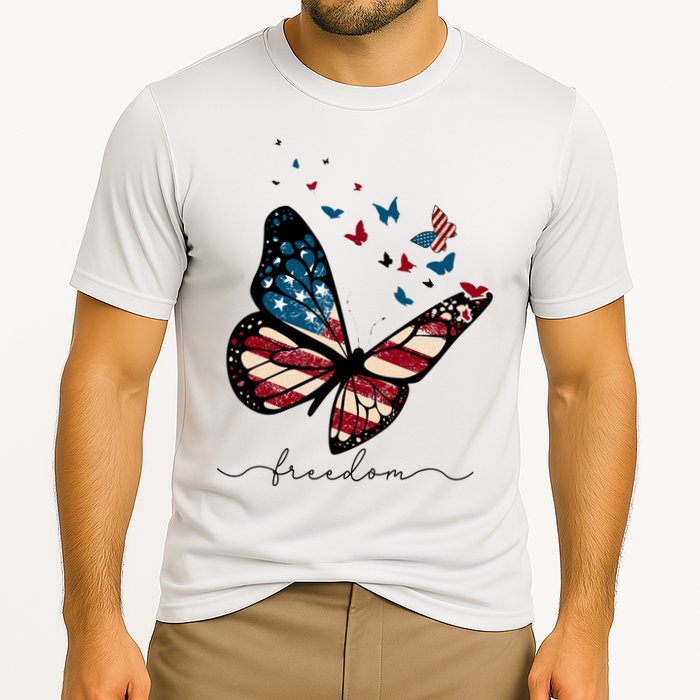 Freedom Butterfly 4th Of July Performance Shirt