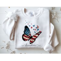 Freedom Butterfly 4th Of July Sweatshirt