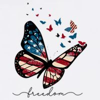 Freedom Butterfly 4th Of July Youth Performance Sprint T-Shirt