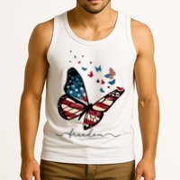Freedom Butterfly 4th Of July Tank Top