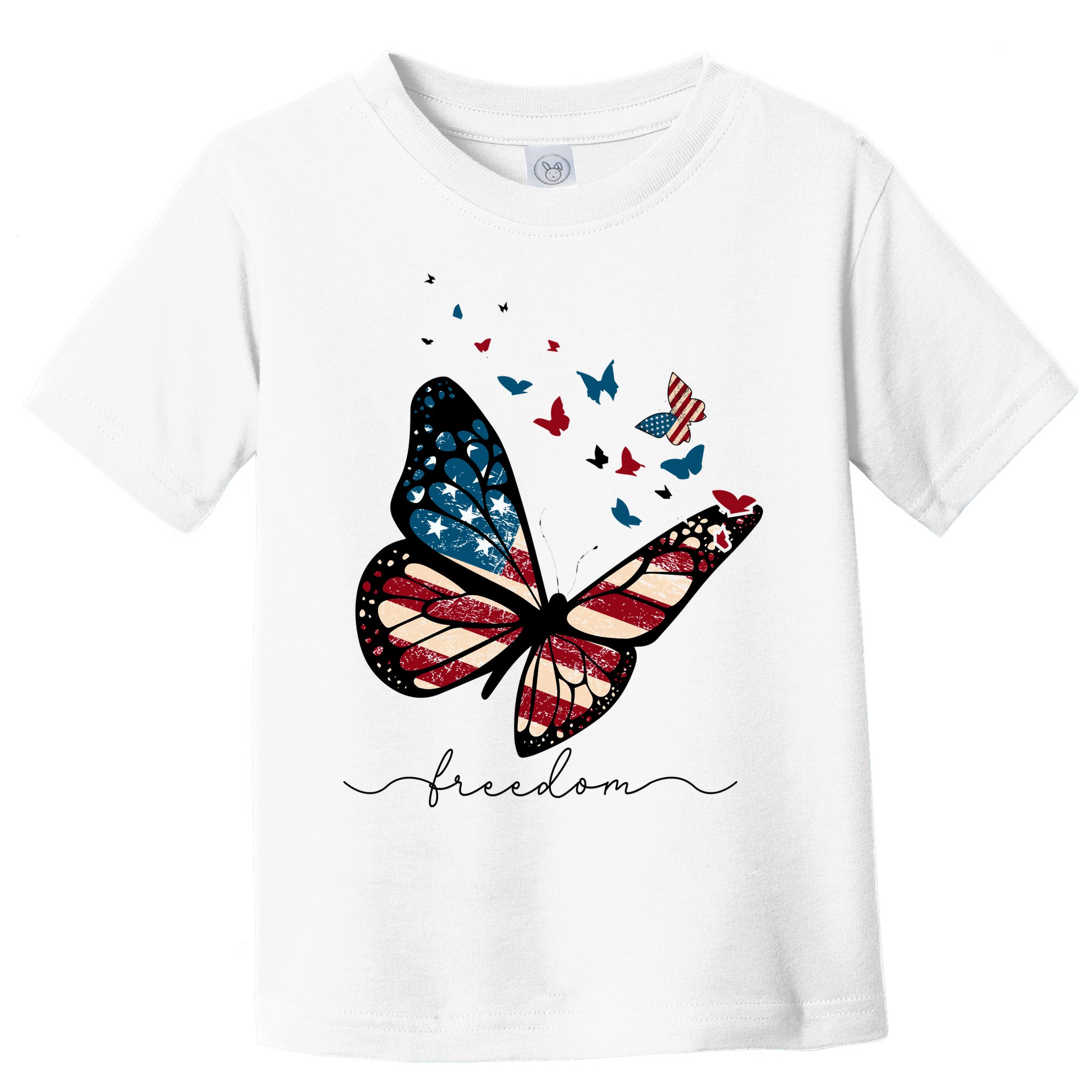 Freedom Butterfly 4th Of July Toddler T-Shirt
