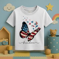 Freedom Butterfly 4th Of July Toddler T-Shirt