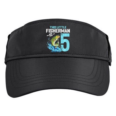 Fishing Birthday 5 Year Old Fisher 5th Bday Adult Drive Performance Visor