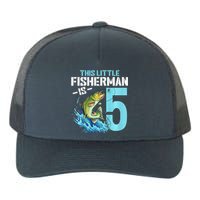 Fishing Birthday 5 Year Old Fisher 5th Bday Yupoong Adult 5-Panel Trucker Hat