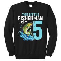 Fishing Birthday 5 Year Old Fisher 5th Bday Sweatshirt