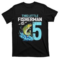 Fishing Birthday 5 Year Old Fisher 5th Bday T-Shirt