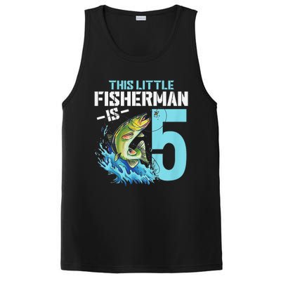 Fishing Birthday 5 Year Old Fisher 5th Bday PosiCharge Competitor Tank