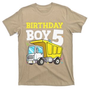 Funny Birthday 5 Five Construction Truck Party 5th Birthday T-Shirt