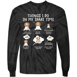 Funny Beagle 6 Things I Do In My Sprite Time Beagle Tie-Dye Long Sleeve Shirt