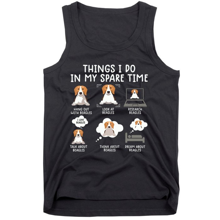 Funny Beagle 6 Things I Do In My Sprite Time Beagle Tank Top