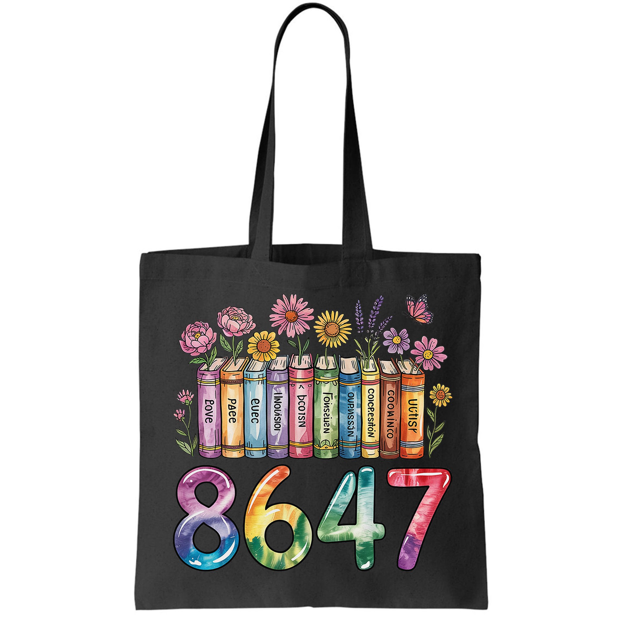 Floral Bookshelf 8647 Inclusion And Love Teacher Bag
