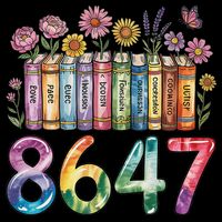 Floral Bookshelf 8647 Inclusion And Love Teacher Premium T-Shirt