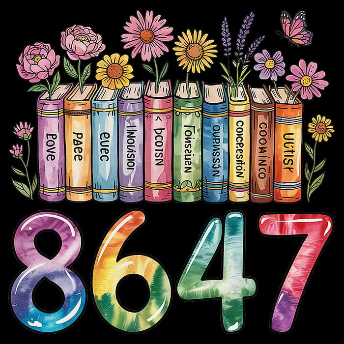 Floral Bookshelf 8647 Inclusion And Love Teacher Premium T-Shirt
