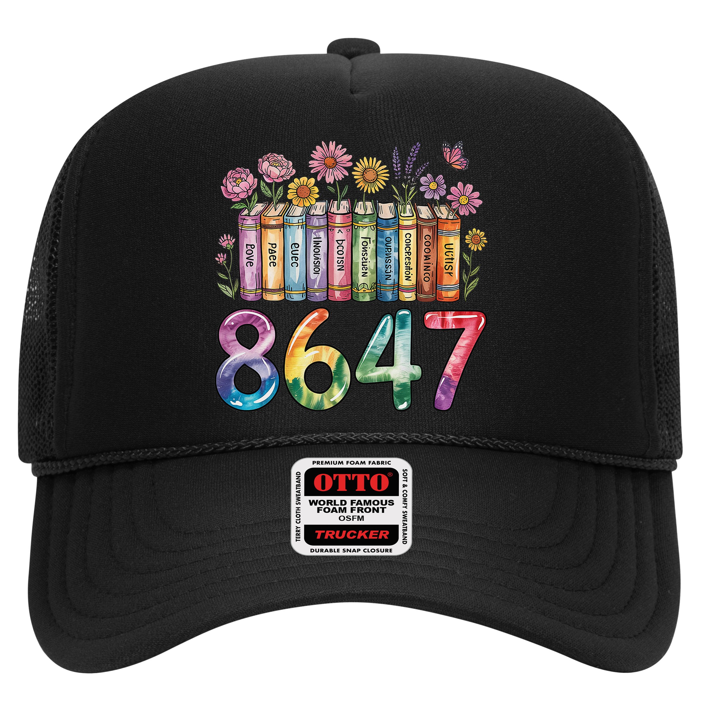 Floral Bookshelf 8647 Inclusion And Love Teacher Hat