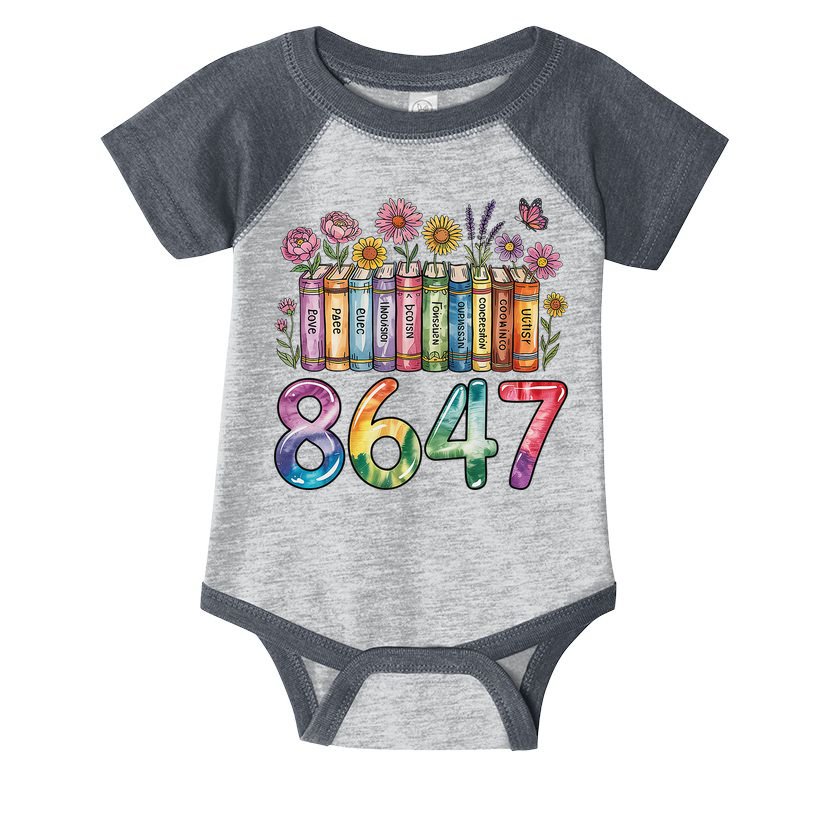 Floral Bookshelf 8647 Inclusion And Love Teacher Infant Baby Jersey Bodysuit