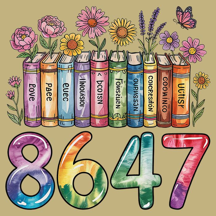 Floral Bookshelf 8647 Inclusion And Love Teacher Cooling Performance Crew T-Shirt