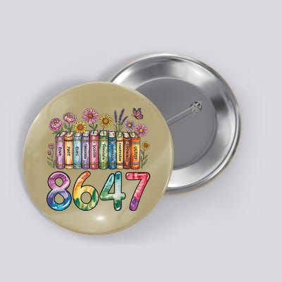 Floral Bookshelf 8647 Inclusion And Love Teacher Button