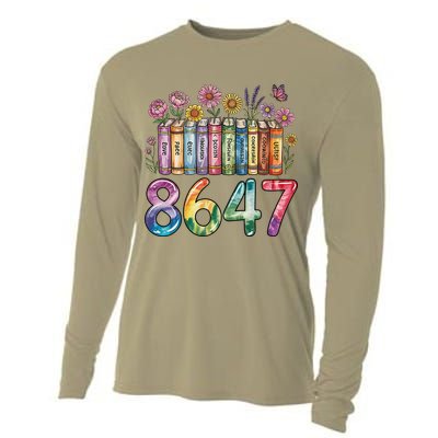 Floral Bookshelf 8647 Inclusion And Love Teacher Cooling Performance Long Sleeve Crew