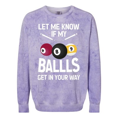 Funny Billiard 8 Ball Play Pool Table Cue Stick Snooker Colorblast Crewneck Sweatshirt