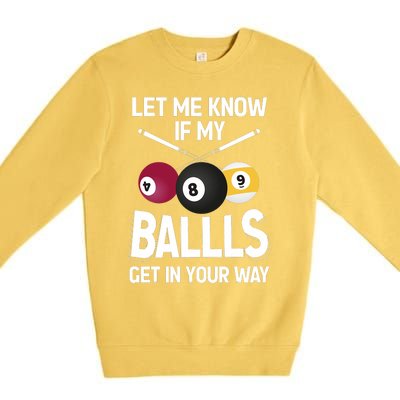 Funny Billiard 8 Ball Play Pool Table Cue Stick Snooker Premium Crewneck Sweatshirt