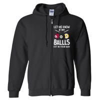 Funny Billiard 8 Ball Play Pool Table Cue Stick Snooker Full Zip Hoodie