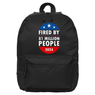 Fired By 81 Million People Harris Walz Waltz 2024 Cat Ladies 16 in Basic Backpack