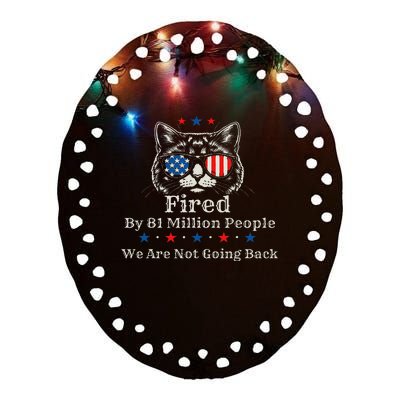 Fired By 81 Million People 2024 For President Usa Ceramic Oval Ornament