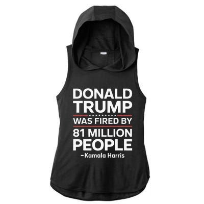 Fired By 81 Million People Kamala Harris Trump Debate Ladies PosiCharge Tri-Blend Wicking Draft Hoodie Tank