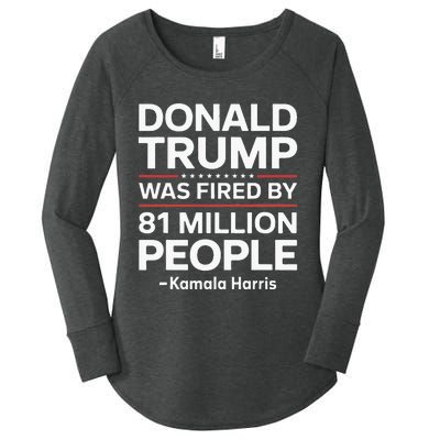 Fired By 81 Million People Kamala Harris Trump Debate Women's Perfect Tri Tunic Long Sleeve Shirt