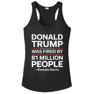 Fired By 81 Million People Kamala Harris Trump Debate Ladies PosiCharge Competitor Racerback Tank