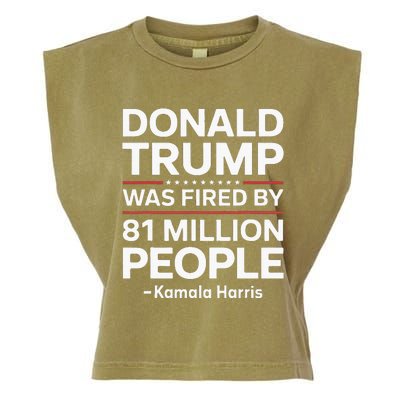 Fired By 81 Million People Kamala Harris Trump Debate Garment-Dyed Women's Muscle Tee